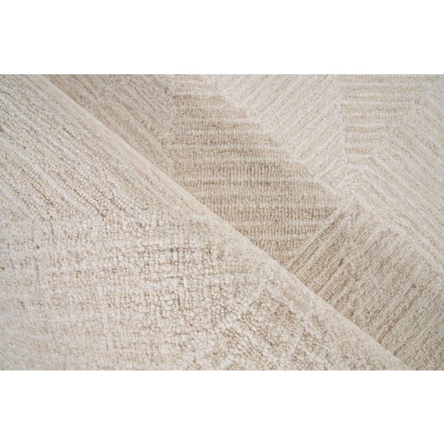 Exquisite Rugs Exquisite Rugs Monaco Tufted New Zealand Wool & Cotton Beige/Ivory Rug-12'X15' For Sale - Image 4 of 7