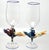 Set of 4 Art Glass Bird Goblets by Janis Miltenberger For Sale - Image 4 of 8