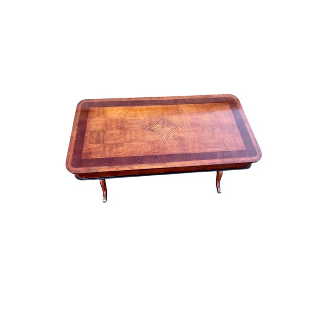 Late 20th Century Regency Style Inlaid Writing Desk For Sale - Image 9 of 17