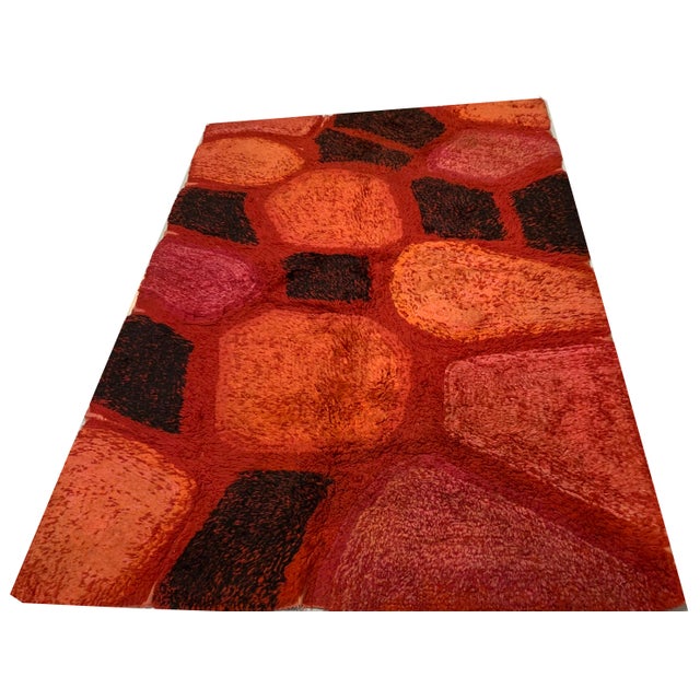 Mid-Century Modern Vintage Scandinavian Area Rug 3ft 7in X 5ft 11in For Sale - Image 3 of 8