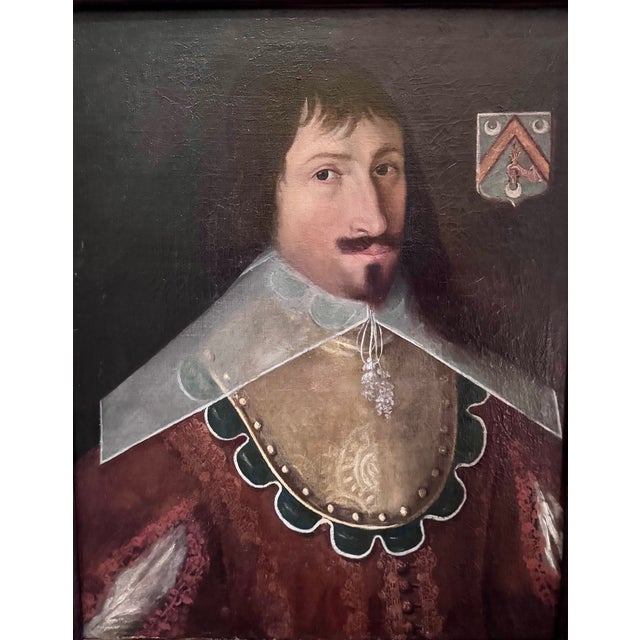 Unknown, Portrait of a Gentleman 1650, Oil on Canvas, Framed For Sale - Image 3 of 12