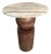 Sculptural Art Deco Inspired Handcrafted Wood and Stone Custom Made Accent Table For Sale