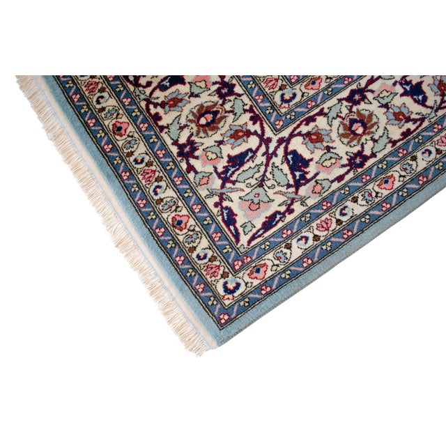 1980s Vintage Hand Knotted Turkish Rug Hereke Carpet - 7′1″ × 9′6″ For Sale - Image 13 of 18