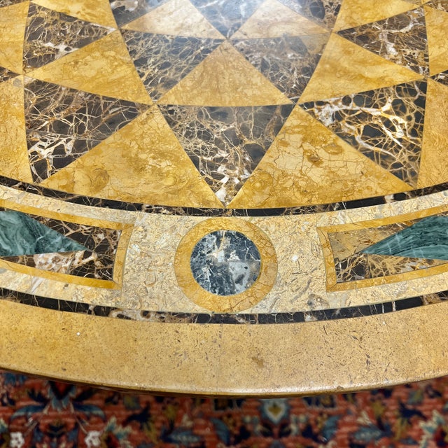 Late 20th Century Large Specimen Marble Center Table For Sale - Image 13 of 13