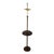 Antique Faux Bamboo in Brass & Leather Floor Lamp For Sale