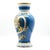 Tall Schaubach Kunst vase in turquoise glazed porcelain with hand-painted gilt dragon decor. The elongated body, tapered...