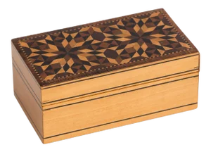 Tunbridge Ware Satinwood Jewelry Box