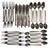2000 - 2009 Mikasa Parallels Stainless Flatware Set Sevice for Eight - 40 PCS Plus Divider For Sale - Image 5 of 10