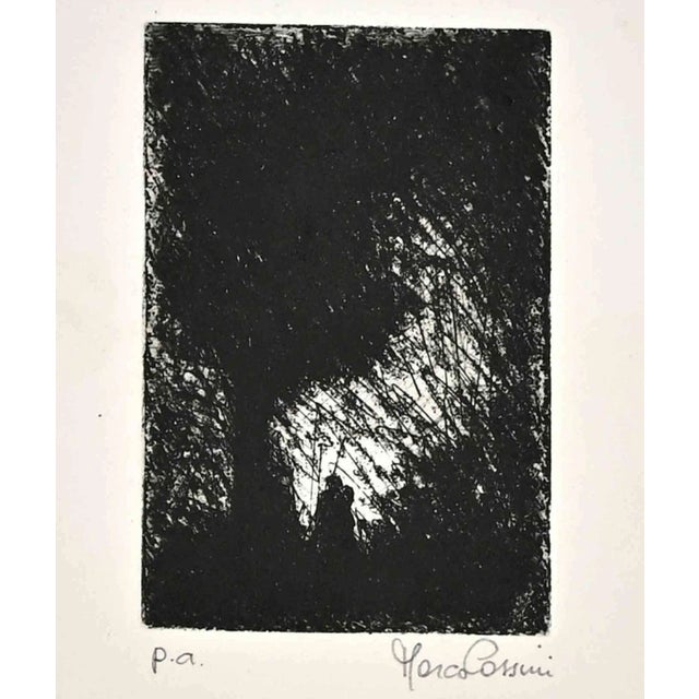Marco Cassini, Shadow, Original Etching, 20th Century For Sale