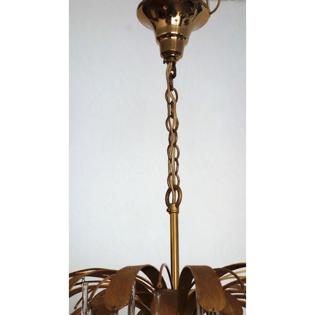 Brass and Crystal Drop Chandelier from Palwa, 1960s For Sale - Image 4 of 11