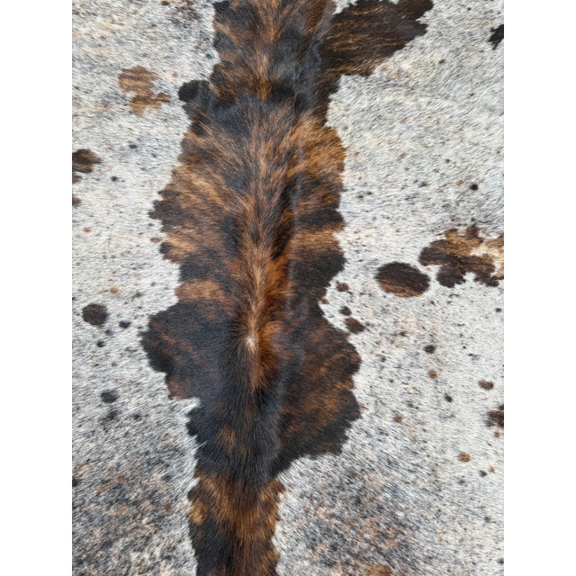 Rustic 7ft X 8ft Hair on Hide Cow Print Area Rug For Sale - Image 3 of 12