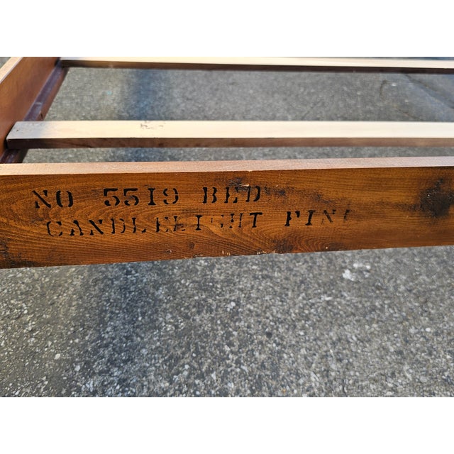 Mid 20th Century Solid Cherry Semi Poster Full Size Bed Frame For Sale - Image 10 of 10