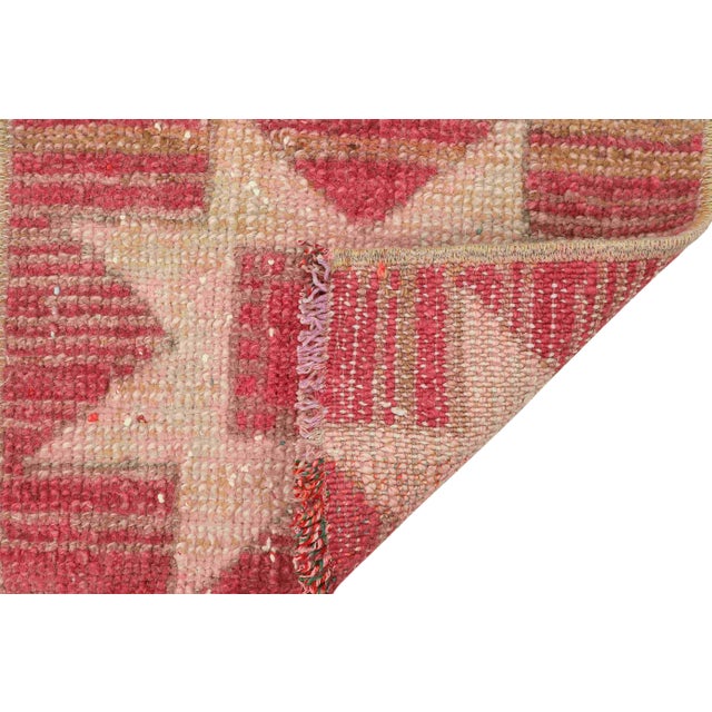 Mid-Century Modern Vintage Decorative Mini Turkish Rug For Sale - Image 3 of 3