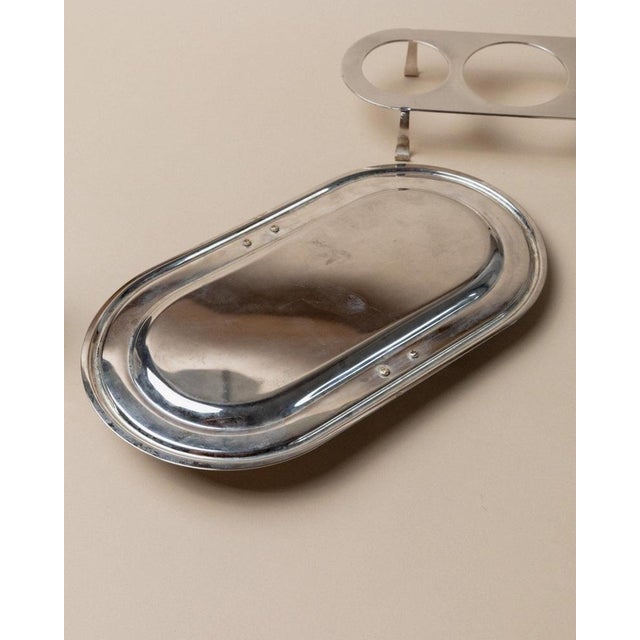 Mid-Century Silver-Plated Shot or Caviar Glasses with Tray, Italy, 1970s, Set of 4 For Sale - Image 10 of 13