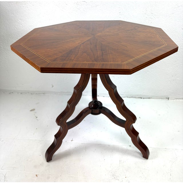 Vintage Baker Furniture Company Walnut Side Table For Sale - Image 11 of 11