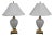 Waterford Pair of Crystal & Brass Urn Table Lamps For Sale