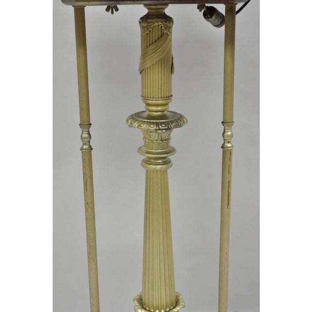 Vintage Victorian Lighted Podium Metal Column Pedestal Base Lectern Book Stand For Sale - Image 15 of 18