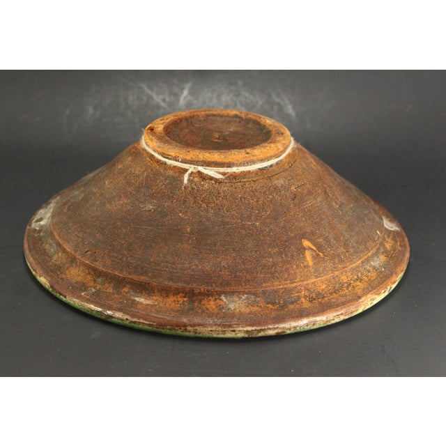 19th / 20th Circa Glazed Earthenware Bowl With Bull, Cuzco Pottery School 5 For Sale - Image 13 of 14