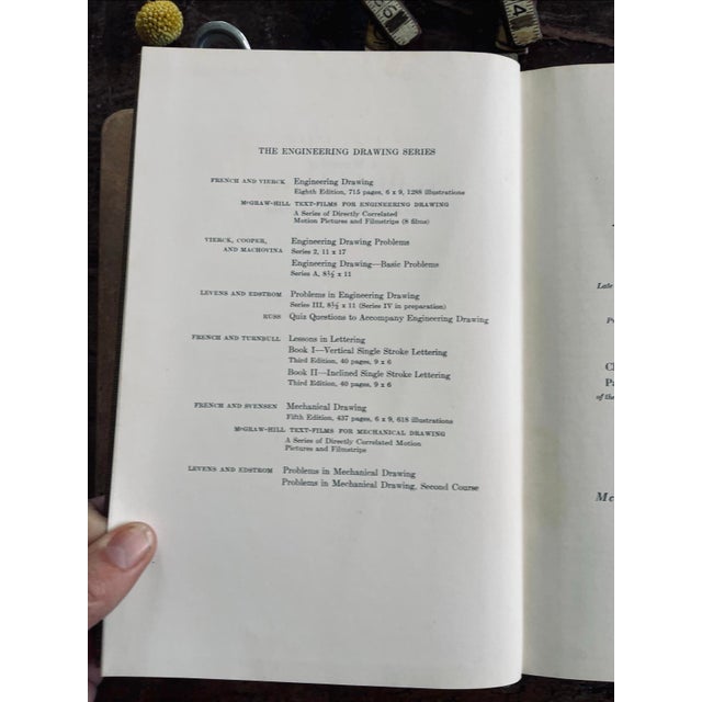 1953 Engineering Drawing Vintage Book For Sale - Image 4 of 10