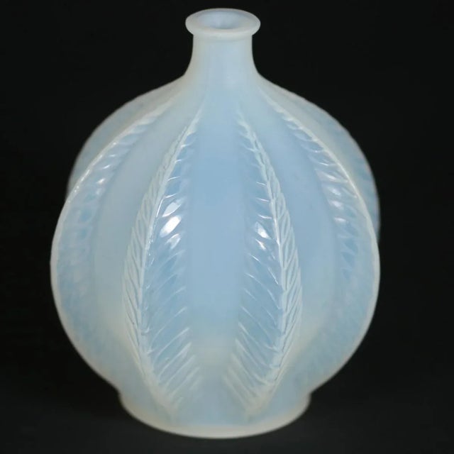 1920s Rene Lalique Opalescent Glass 'Malines' Vase For Sale - Image 9 of 9