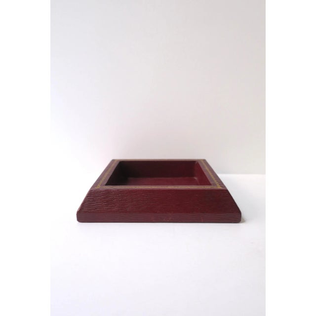 Mid 20th Century Leather Jewelry Catchall by T. Anthony, Made in England For Sale - Image 5 of 9