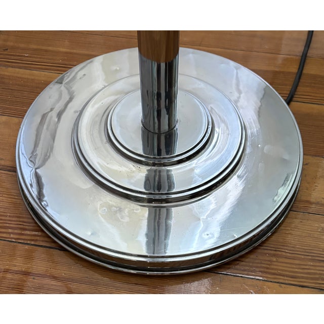 1920s Art Deco Floor Lamp with Rose-Colored Glass, 1920s For Sale - Image 5 of 8