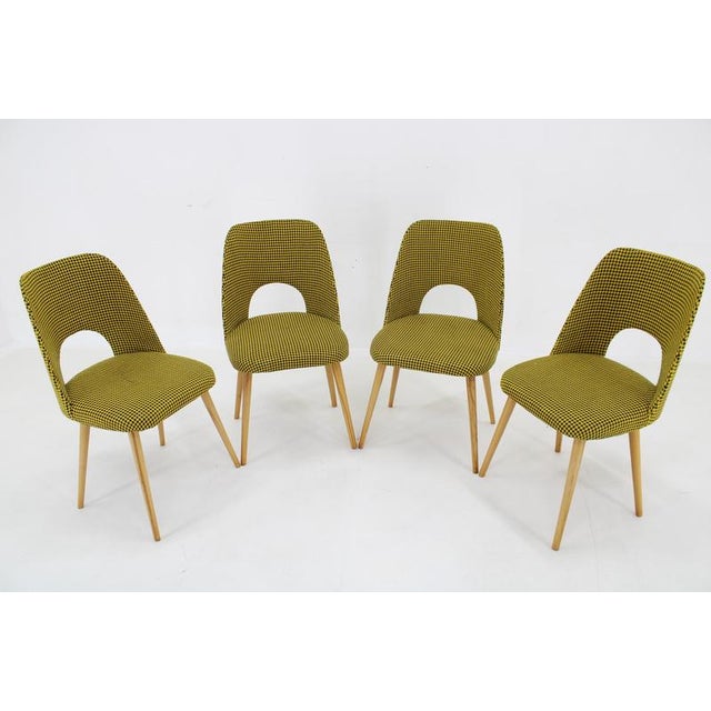 Thonet Dining Chairs by Oswald Haerdtl attributed to Ton, Thonet, Czechoslovakia, 1960s, Set of 4 For Sale - Image 4 of 13