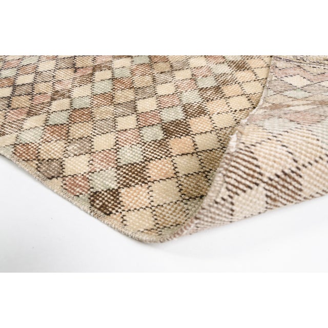 Turkish Geometric Vintage Wool Runner For Sale - Image 3 of 10