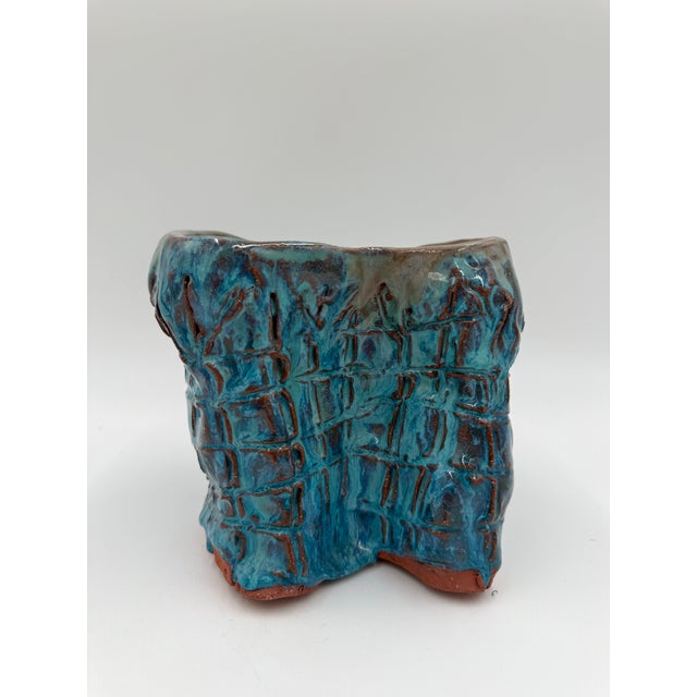 Vintage MCM Brutalist Studio Pottery Vase For Sale In Miami - Image 6 of 7