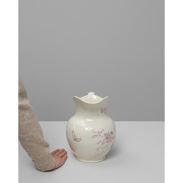 20th Century Belgian Red Chinoiserie Ceramic Pitcher For Sale - Image 17 of 18