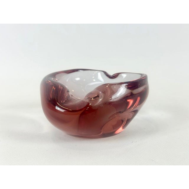 Art Glass Ashtray attributed to Josef Hospodka for Chribska Sklarna, 1960s, in Very Good conditions. Designed 1960 to 1969...