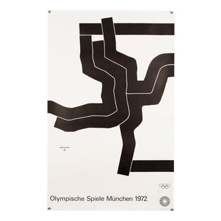 Olympia Lithograph Poster by Eduardo Chillida, 1972 For Sale