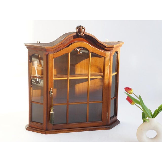 Vintage Wooden Wall Display Apothecary Cabinet, 1960s For Sale - Image 3 of 7