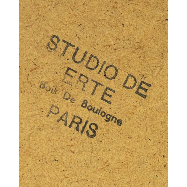 Erté Early 20th Century "Untitled" Erté Fashion Gouache Illustration For Sale - Image 4 of 13