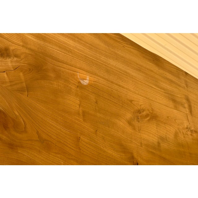 Brown Large Urban Hardwoods Solid Wood Live Edge Dining / Conference Table With Steel Base For Sale - Image 8 of 18