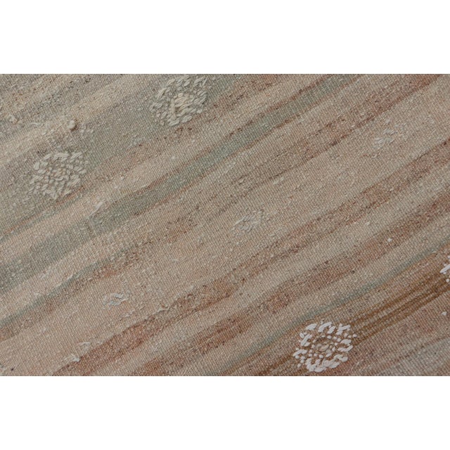 Turkish Vintage Kilim Stripe Runner in Earth Tones 2'5" X6'4" For Sale - Image 17 of 17