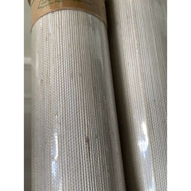 Thibaut T3669 Windward Sisal Grasscloth Wallpaper in Off White - Set of 4 Double Rolls For Sale - Image 16 of 18
