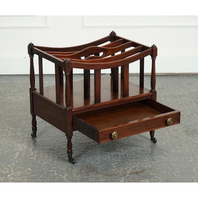 Lovely Vintage Canterbury Newspaper Rack with Brass Handles The Lovely Vintage Canterbury Newspaper Rack with Brass...