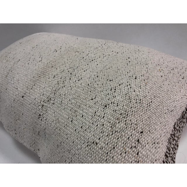 Boho Chic Vintage Handmade Turkish Natural Kilim Pillow For Sale - Image 3 of 6