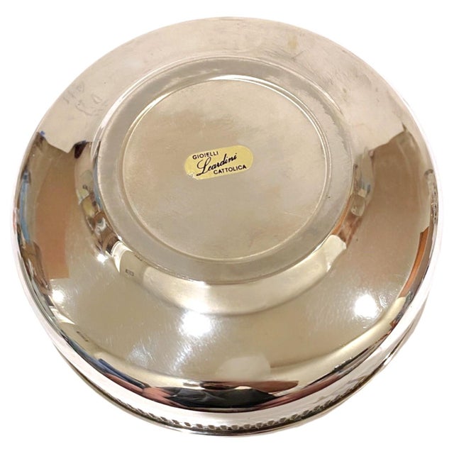 Vintage Italian Greggio .800 Silver Pierced Gallery Centerpiece Bowl For Sale - Image 10 of 11
