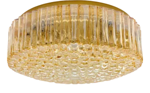 Vintage Amber Bubble Glass Flush Mount Lamp by Helena Tynell for Limburg, 1960s