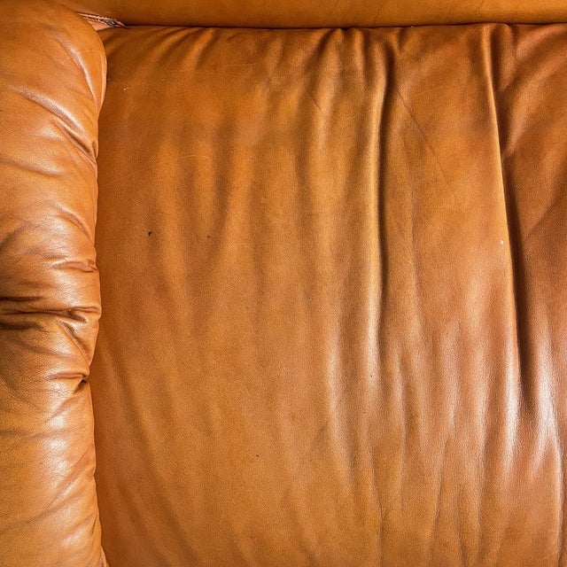 Animal Skin Italian Modern Brown Leather Armchairs, 1970s, Set of 2 For Sale - Image 7 of 18