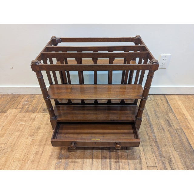 Wood 19th Century English Canterbury Book Caddy For Sale - Image 7 of 8