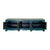 1990s Vintage Distressed Cerulean Blue Doors Low Tv Stand Console Table Cabinet For Sale - Image 5 of 12