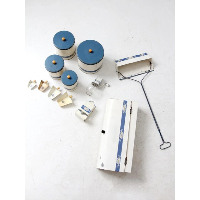 Farmhouse Vintage Enamel Kitchen Set by Kitchen Beautilities Circa 1930s - 1940s For Sale - Image 3 of 18