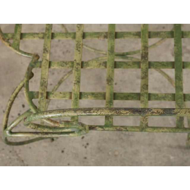 Set of Five Rose Tarlow Style Iron Lattice Garden Chairs For Sale - Image 11 of 12