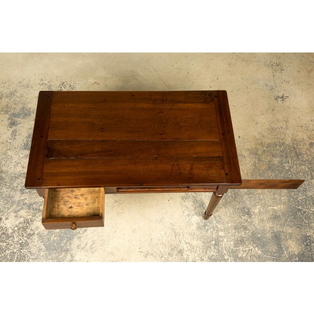 Wood Mid-19th Century French Louis Philippe Walnut Writing Table For Sale - Image 7 of 18