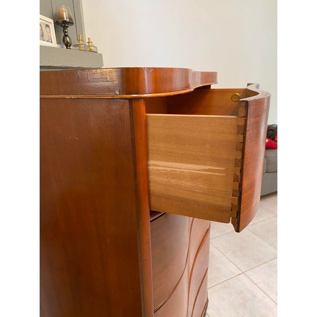 Brown 1930s Art Deco Tri Bond Furniture Company Mahogany Set - Set of 4 For Sale - Image 8 of 11