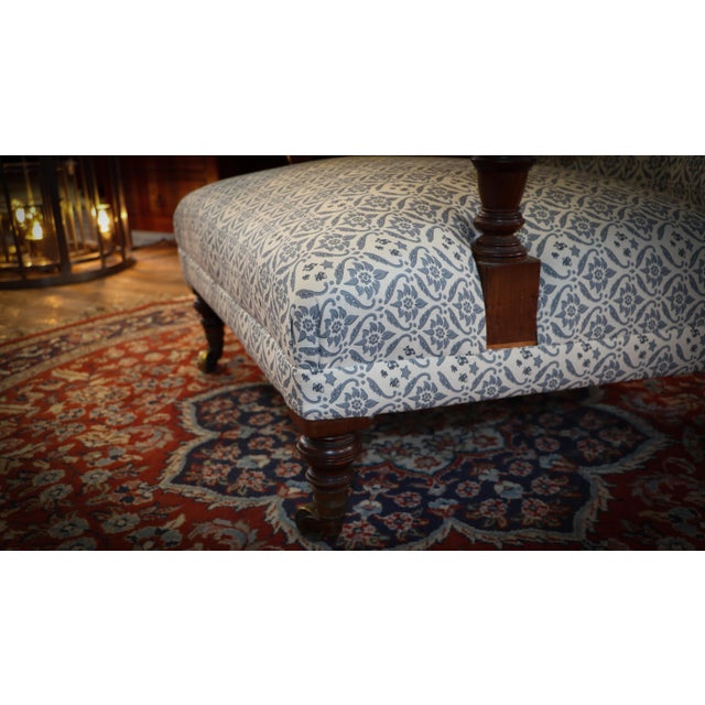 Buttoned Lounge Chair in Ticking Fabric from Howard & Sons For Sale - Image 10 of 18