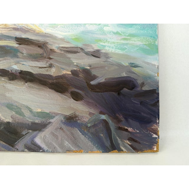 Original Mid Century Impressionist Style Painting of Waves For Sale - Image 4 of 7